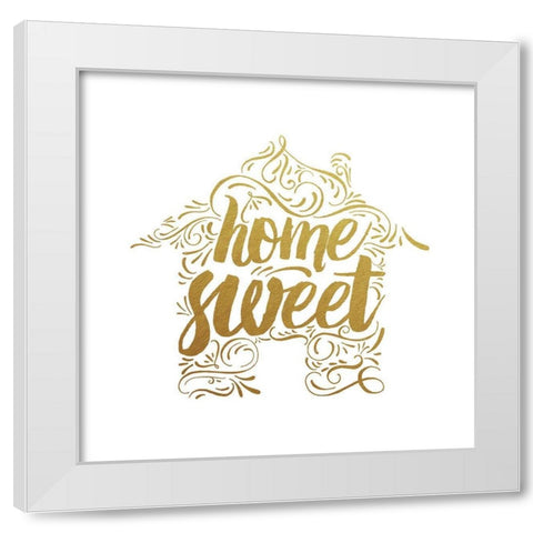 Home Sweet Home White Modern Wood Framed Art Print by Murray, Amanda
