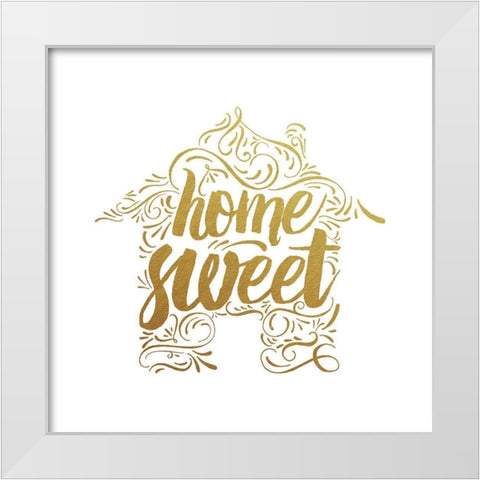 Home Sweet Home White Modern Wood Framed Art Print by Murray, Amanda