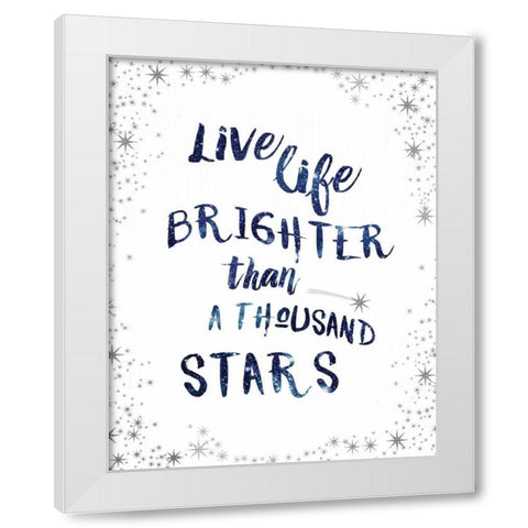 A Thousand Stars White Modern Wood Framed Art Print by Murray, Amanda