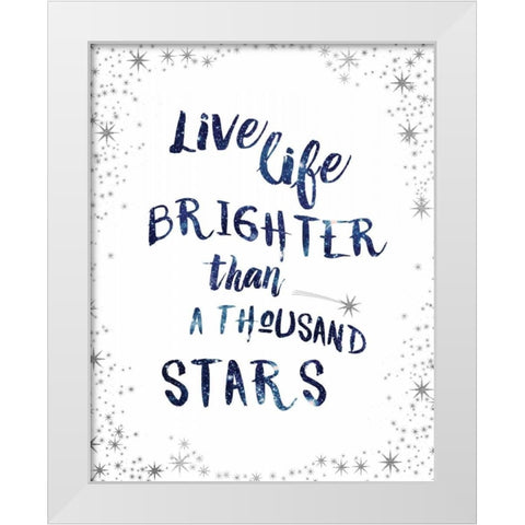 A Thousand Stars White Modern Wood Framed Art Print by Murray, Amanda