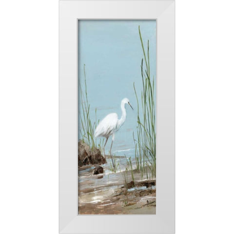 Island Egret I White Modern Wood Framed Art Print by Swatland, Sally