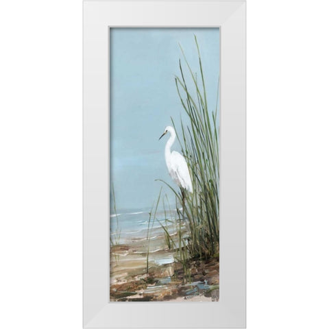 Island Egret II White Modern Wood Framed Art Print by Swatland, Sally