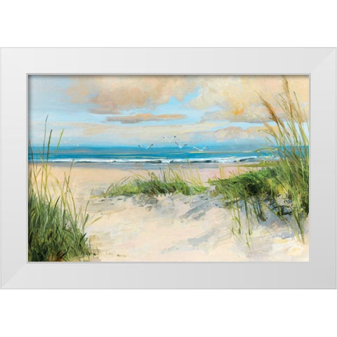 Catching The Wind White Modern Wood Framed Art Print by Swatland, Sally