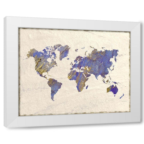 Painterly World White Modern Wood Framed Art Print by Murray, Amanda