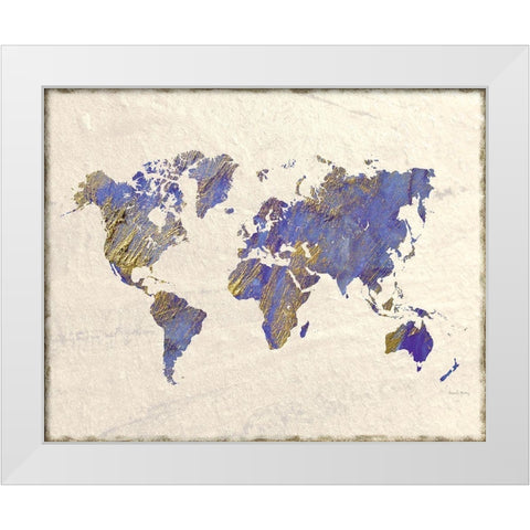 Painterly World White Modern Wood Framed Art Print by Murray, Amanda