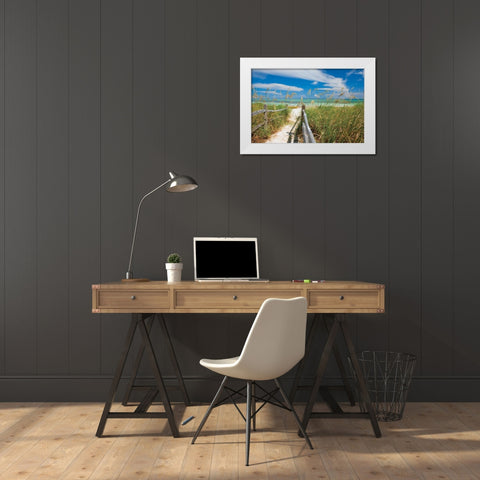 Secluded Keys White Modern Wood Framed Art Print by Delimont, Danita