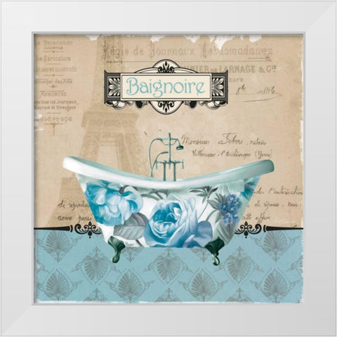 Jardin Baignoire White Modern Wood Framed Art Print by Robinson, Carol