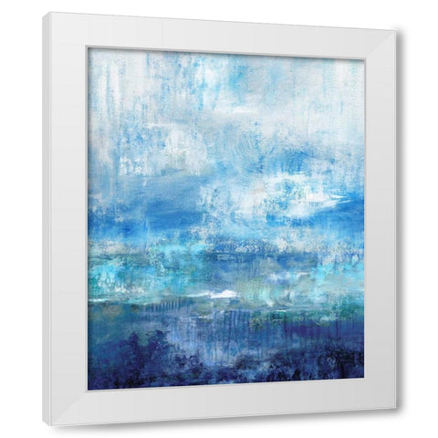 Morning Mist White Modern Wood Framed Art Print by Nan