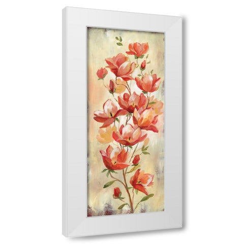 Blushing Beauties I White Modern Wood Framed Art Print by Nan