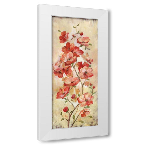 Blushing Beauties II White Modern Wood Framed Art Print by Nan