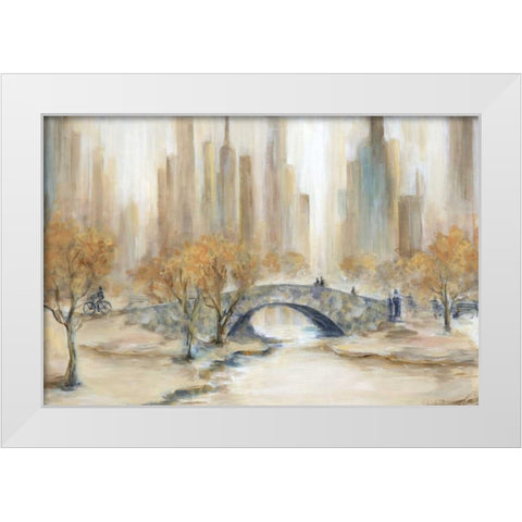 Central Park White Modern Wood Framed Art Print by Dunlap, Marilyn