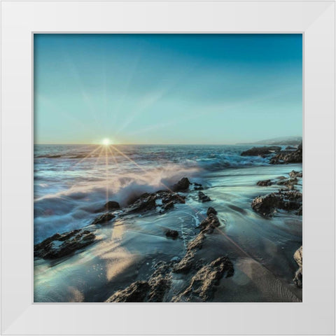 Laguna Light White Modern Wood Framed Art Print by Delimont, Danita
