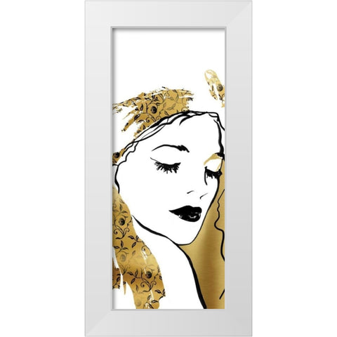 Fashion Girl I White Modern Wood Framed Art Print by Robinson, Carol
