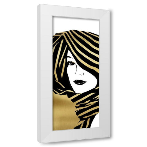 Fashion Girl II White Modern Wood Framed Art Print by Robinson, Carol