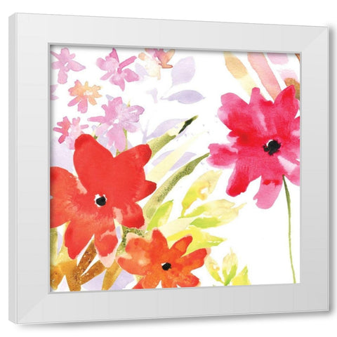 Spontaneous Blooms II White Modern Wood Framed Art Print by Brown, Erin