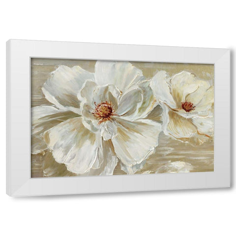 Bloomin Beauties White Modern Wood Framed Art Print by Swatland, Sally