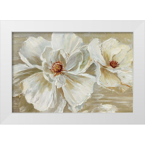 Bloomin Beauties White Modern Wood Framed Art Print by Swatland, Sally