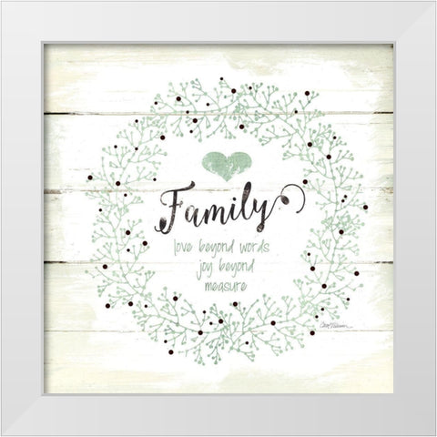 Family Wreath White Modern Wood Framed Art Print by Robinson, Carol
