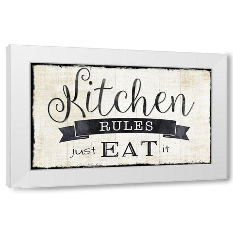 Just Eat It White Modern Wood Framed Art Print by Donovan, Kelly