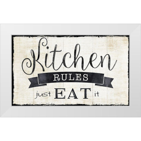 Just Eat It White Modern Wood Framed Art Print by Donovan, Kelly