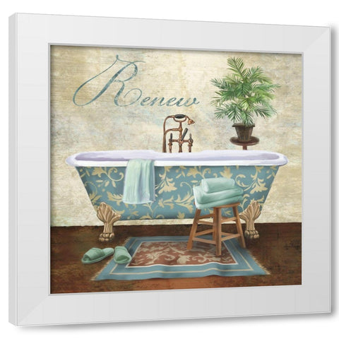 Bath Renew White Modern Wood Framed Art Print by Knutsen, Conrad