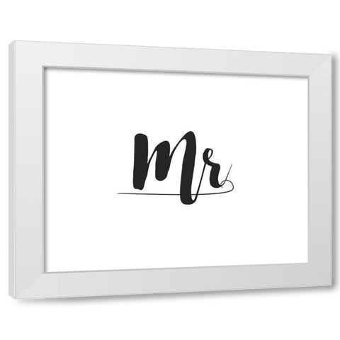 Mr. and Mrs. I White Modern Wood Framed Art Print by CAD DESIGNS