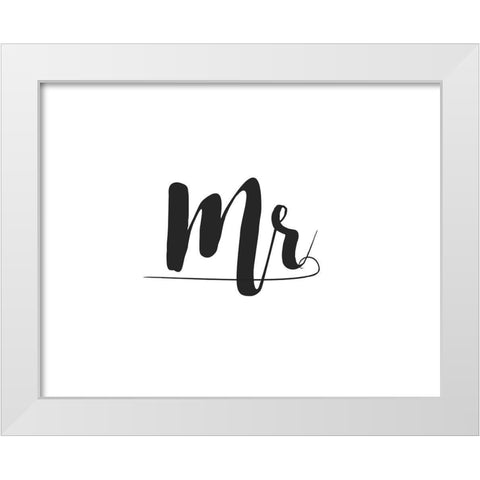 Mr. and Mrs. I White Modern Wood Framed Art Print by CAD DESIGNS