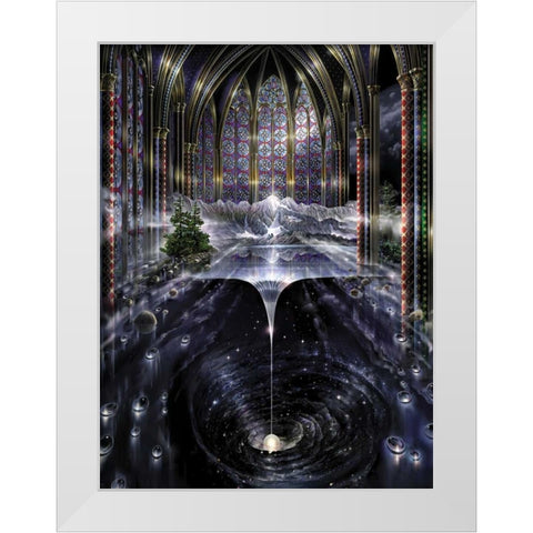 Genesis I White Modern Wood Framed Art Print by Stephens Jr., John H.