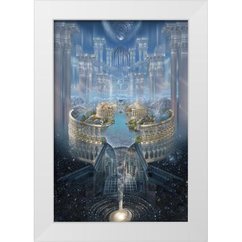 Solace White Modern Wood Framed Art Print by Stephens Jr., John H.