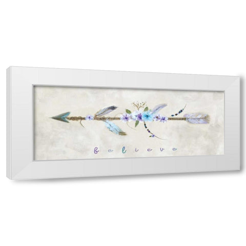 Boho Arrow I White Modern Wood Framed Art Print by Dunlap, Marilyn