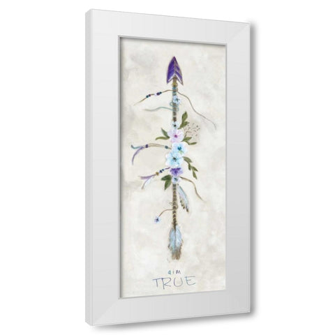 Boho Arrow II White Modern Wood Framed Art Print by Dunlap, Marilyn