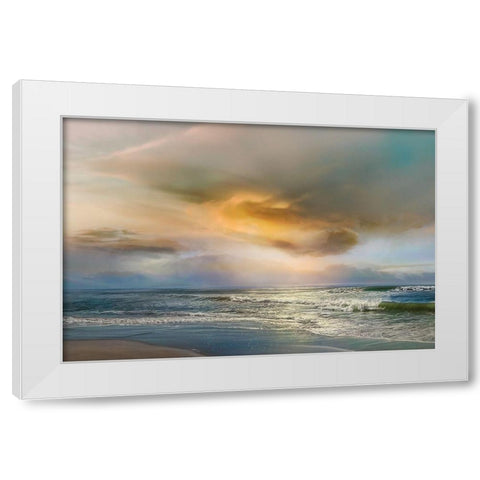 Evening White Modern Wood Framed Art Print by Calascibetta, Mike