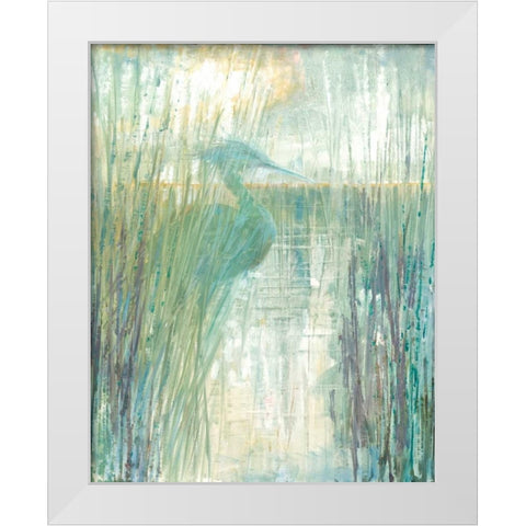 Morning Egret I White Modern Wood Framed Art Print by Manning, Ruane