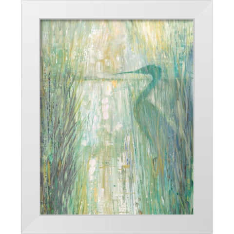 Morning Egret II White Modern Wood Framed Art Print by Manning, Ruane
