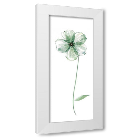 Sage Flower II White Modern Wood Framed Art Print by Robinson, Carol