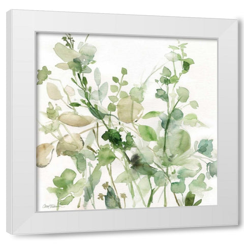 Sage Garden II White Modern Wood Framed Art Print by Robinson, Carol