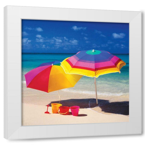 Bright Beach I White Modern Wood Framed Art Print by Delimont, Danita