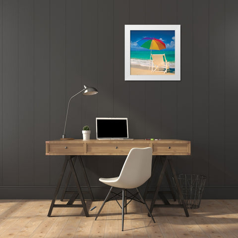 Bright Beach II White Modern Wood Framed Art Print by Delimont, Danita