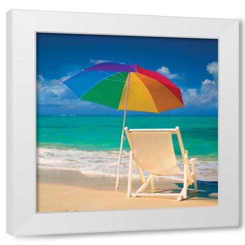 Bright Beach II White Modern Wood Framed Art Print by Delimont, Danita