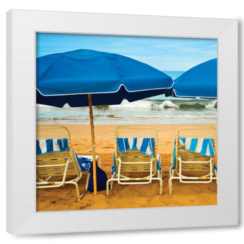 Bright Beach III White Modern Wood Framed Art Print by Delimont, Danita