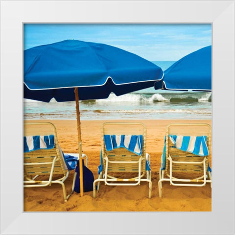 Bright Beach III White Modern Wood Framed Art Print by Delimont, Danita