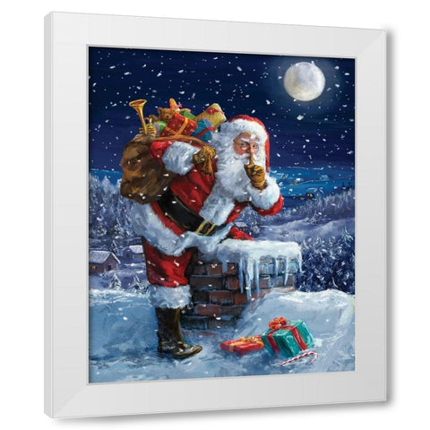 Caught In The Act White Modern Wood Framed Art Print by Corti, Marcello