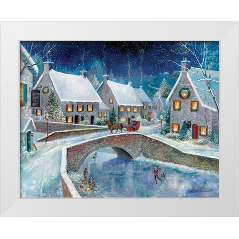 Warm Winter White Modern Wood Framed Art Print by Manning, Ruane