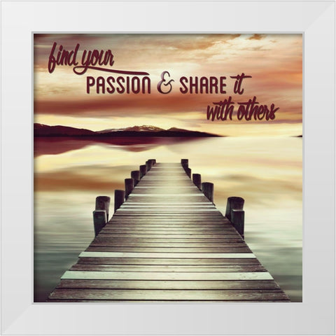 Find Your Passion White Modern Wood Framed Art Print by Delimont, Danita