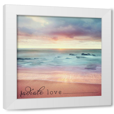 Radiate Love White Modern Wood Framed Art Print by Frank, Christopher Talbot