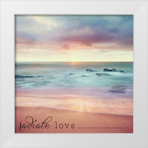 Radiate Love White Modern Wood Framed Art Print by Frank, Christopher Talbot