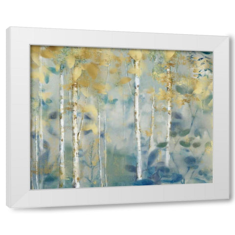 Gilded Forest II White Modern Wood Framed Art Print by Nan