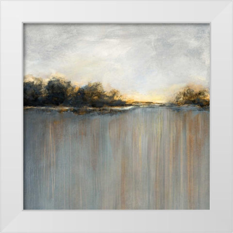 Rainy Sunset I White Modern Wood Framed Art Print by Nan