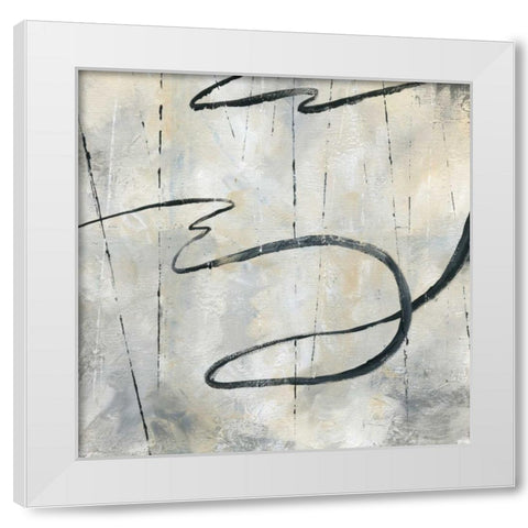 Neutral Dance I White Modern Wood Framed Art Print by Nan