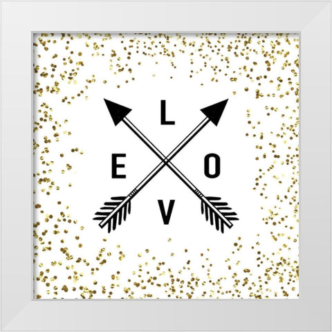 LOVE White Modern Wood Framed Art Print by Murray, Amanda
